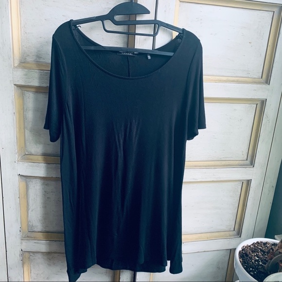 Tahari Black A-line Tunic Tee - Picture 1 of 9